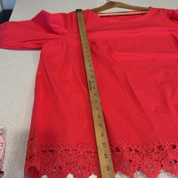 Coal pink Jessica London plus size 26W top with lace trim - Picture 10 of 12